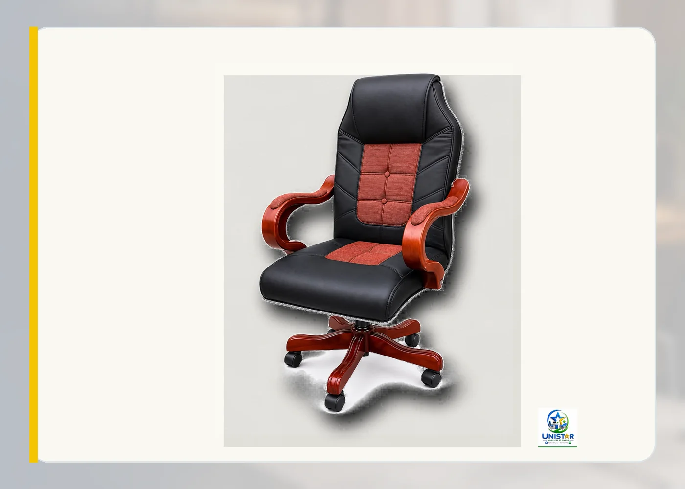 Fauteuil Directeur Bois & Rouge