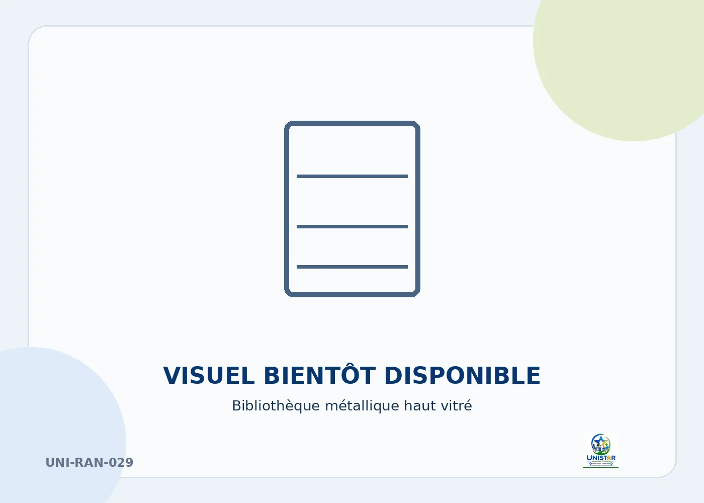 Bibliothèque métallique haut vitré